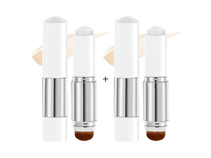 Color-Changing Foundation Stick with Collagen Capsules - Dual-Ended with Detachable Brush